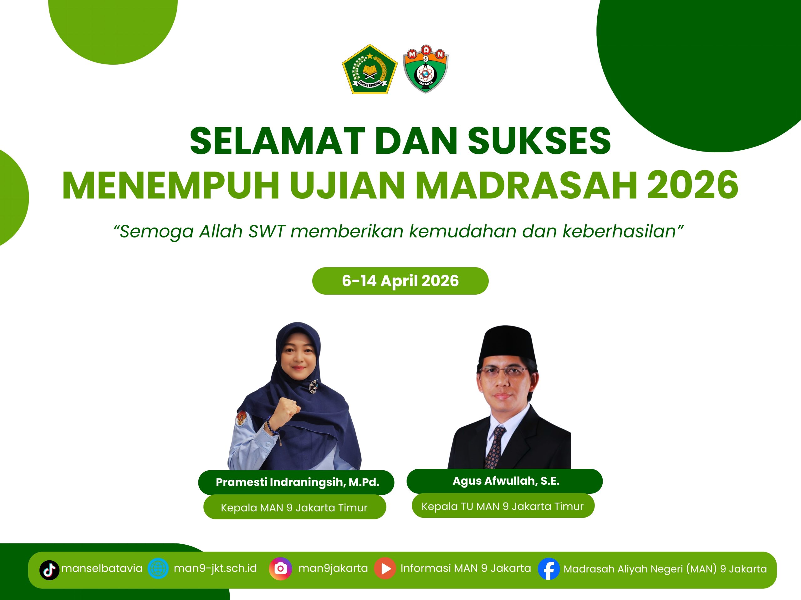 Selamat Menempuh Ujian Madrasah